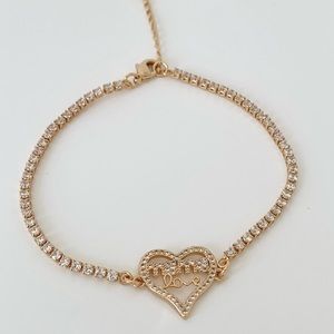 Gold filled “mama love” bracelet